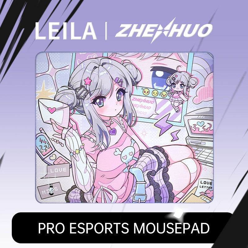 ZHENHUO GEAR Leila Anime Gaming Mousepad - Pro-Grade Cloth Surface with Otaku Moe Art - ZHENHUO GEAR