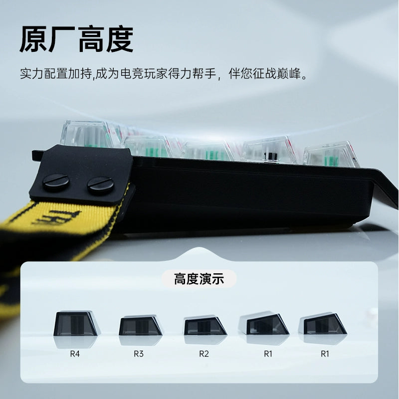 ZHENHUO Glow-Through Keycaps - Frosted Top + 4-Side Clear Design Fits 68%/ 75%/ 100%/Fullsize Layouts | Ergo Cherry Profile | PC Mechanical Keyboard Keycap Set - ZHENHUO GEAR