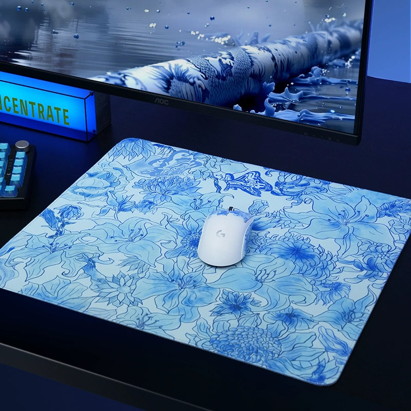 ZHENHUO GEAR Blue and White Porcelain Speed Mousepad - Premium Smooth Glide + Ancient Chinese Art on Your Desk