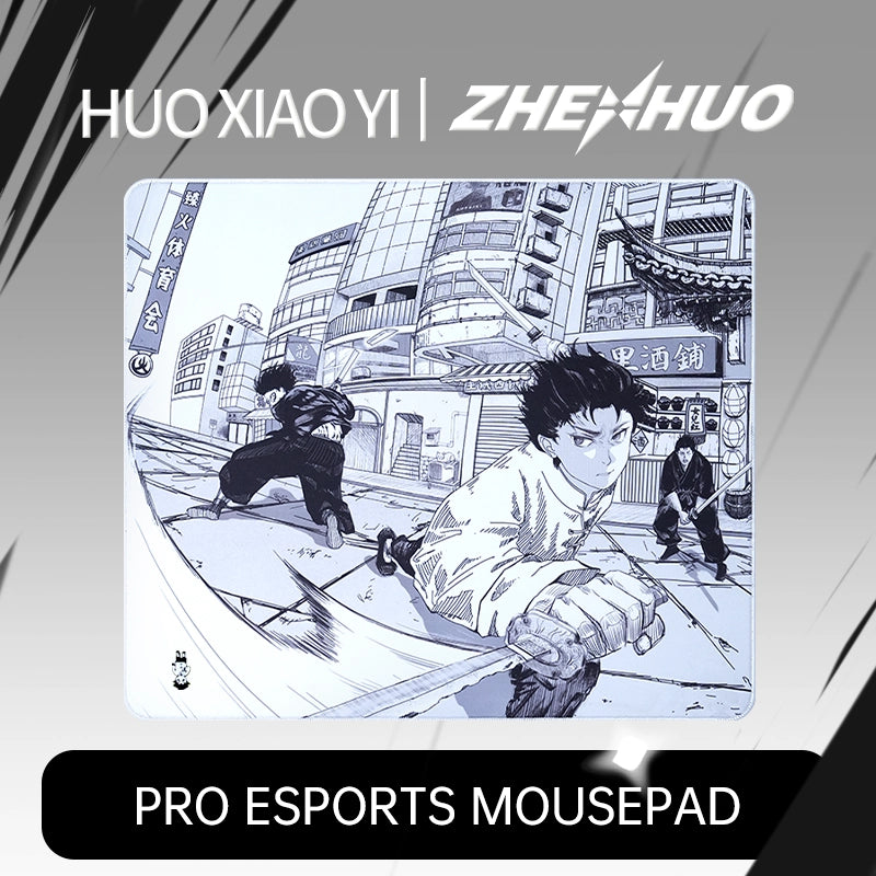 ZHENHUO GEAR "HUO XIAOYI" FPS Pro Gaming Mouse Pad | Street Brawl Saga | LAND-Series Control Surface | Anime Art Chapters | Table Mat - ZHENHUO GEAR