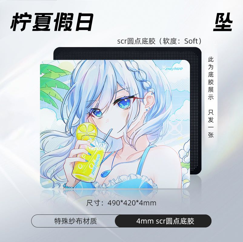 ZHENHUO GEAR Summer Anime Girl Esport Mouse Pads Pro Gaming Control Mat with Cute Designs for CSGO Apex Valorant FPS - ZHENHUO GEAR