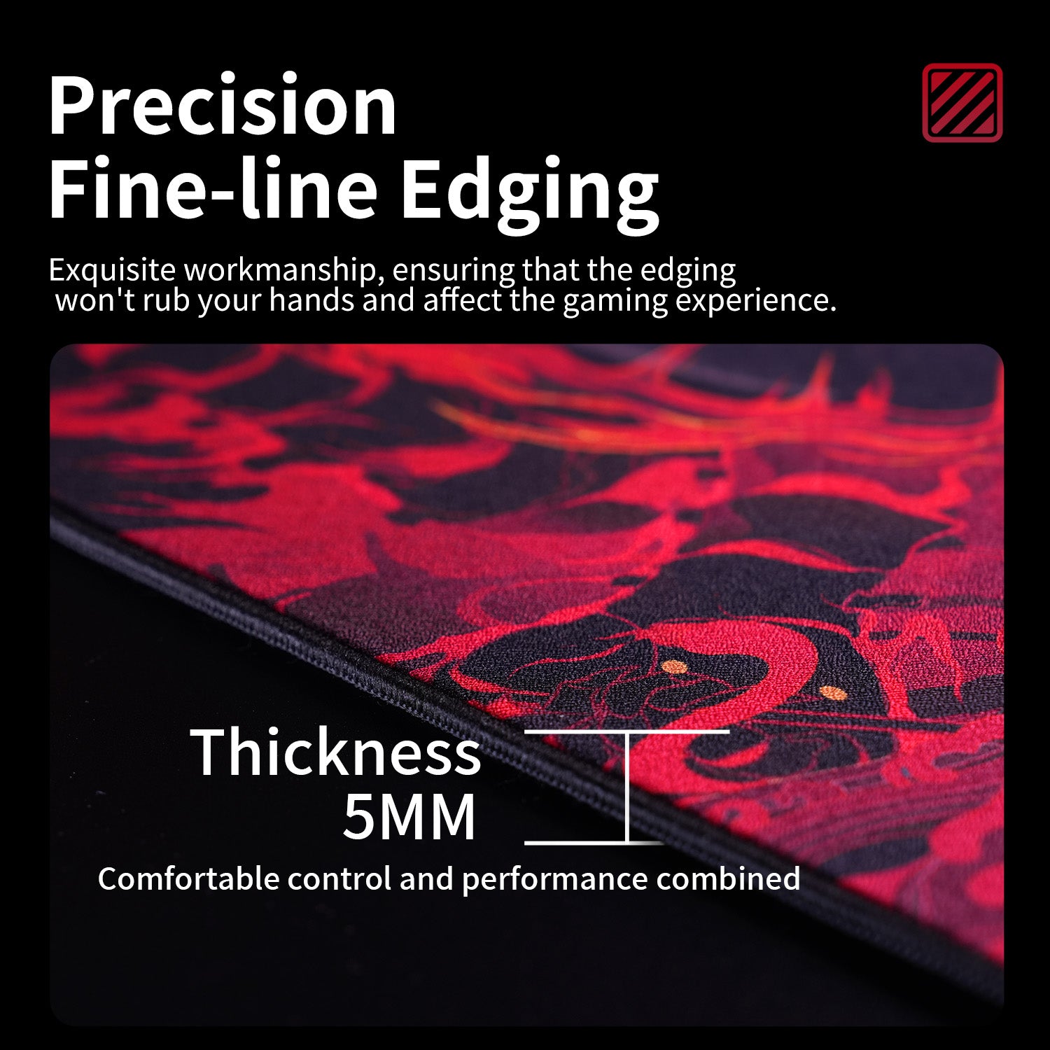 ZHENHUO GEAR Evil Eye Gaming Mouse Pad - Extra Large Dual-Texture ( Speed or Control ) for Competitive FPS - ZHENHUO GEAR