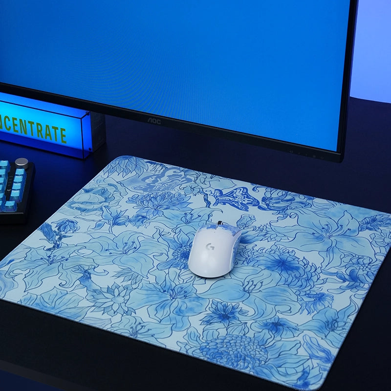 ZHENHUO GEAR Blue and White Porcelain Speed Mousepad - Premium Smooth Glide + Ancient Chinese Art on Your Desk - ZHENHUO GEAR