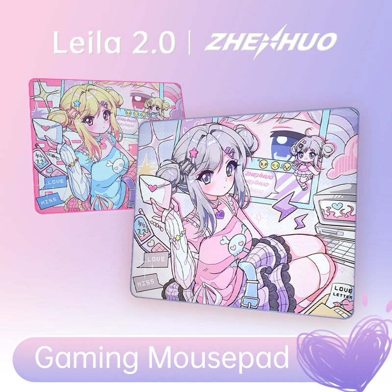 ZHENHUO GEAR Leila Anime Gaming Mousepad - Pro-Grade Cloth Surface with Otaku Moe Art - ZHENHUO GEAR
