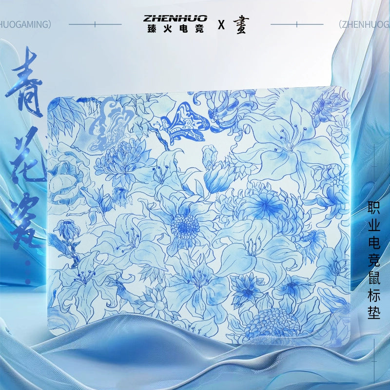 ZHENHUO GEAR Blue  and White Porcelain Speed Mousepad - Premium Smooth Glide + Ancient Chinese Art on Your Desk