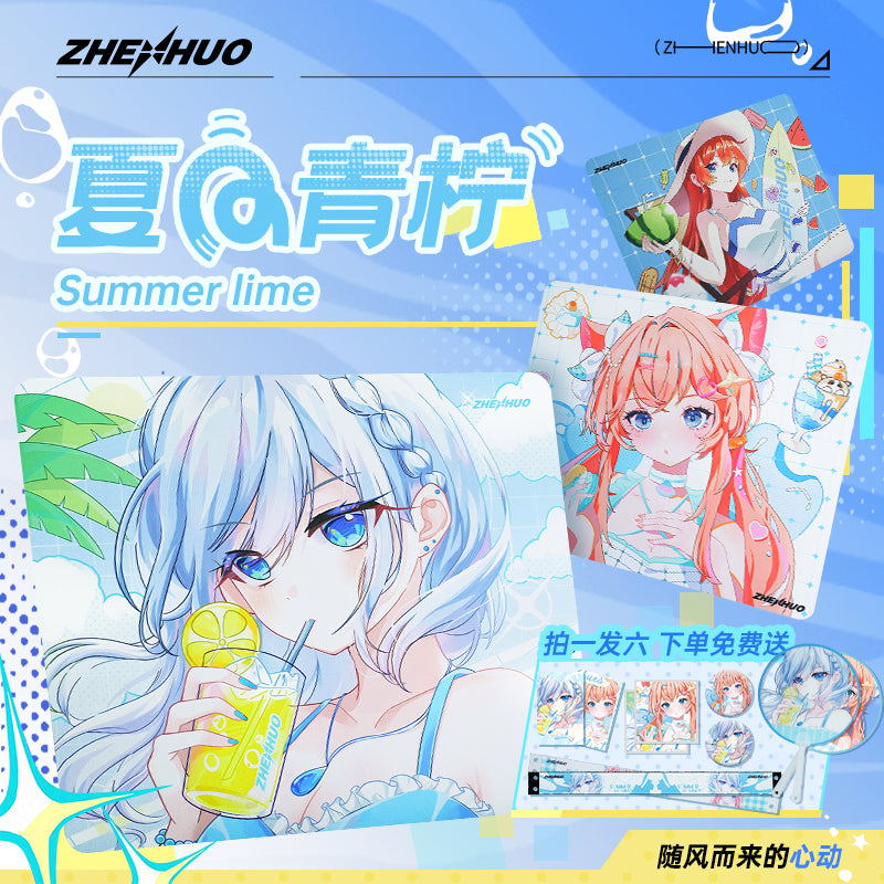 ZHENHUO GEAR Summer Anime Girl Esport Mouse Pads Pro Gaming Control Mat with Cute Designs for CSGO Apex Valorant FPS - ZHENHUO GEAR
