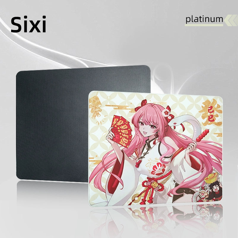 ZHENHUO GEAR Lucky Goddess Jubilee God of Wealth Pro Gaming Mouse Pad New Year Edition | LAND-Series Control Surface | Anime Girl Design | Dual Base Options - ZHENHUO GEAR